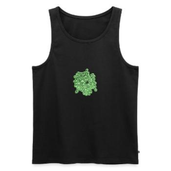 Pesitzide Agriculture becomes farmer agricultural green - Men's Premium Organic Tank Top - black - Front - Michal (187cm)