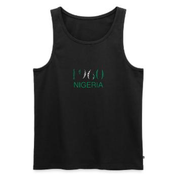 Nigéria Nigérian Afrique Flag Fierté I Cadeau - Débardeur bio Premium Homme - noir - Devant - Michal (187cm)