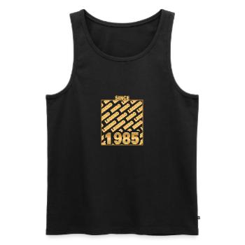 Hero 1985 - Männer Premium Bio Tank Top - Schwarz - Vorne - Michal (187cm)