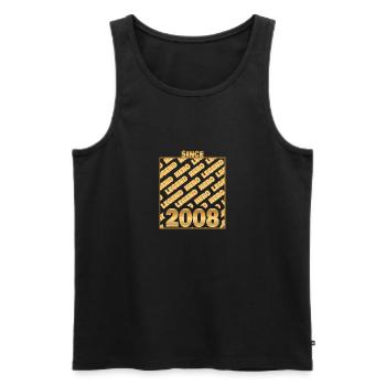 2008 - Men's Premium Organic Tank Top - black - Front - AI Model Male 178 light (178cm)