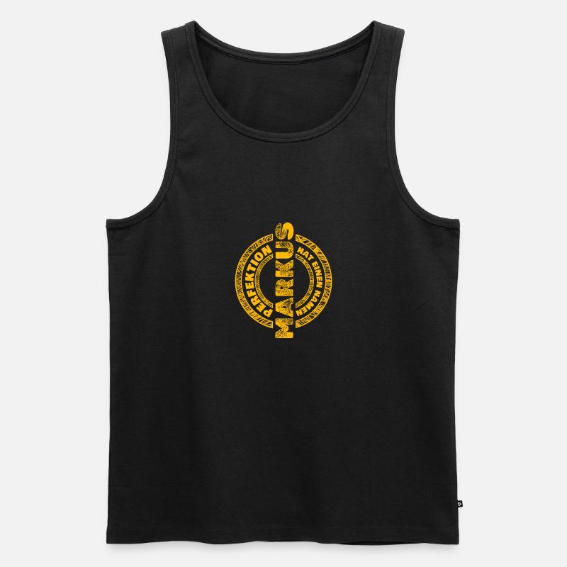 Perfektion Markus - Männer Premium Bio Tank Top - Schwarz
