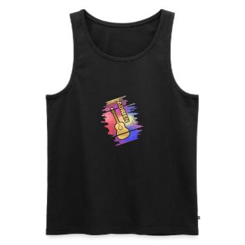 Guitar for Adrien Guitar Guitar Playing - Men's Premium Organic Tank Top - black - Front - AI Model Male 178 light (178cm)