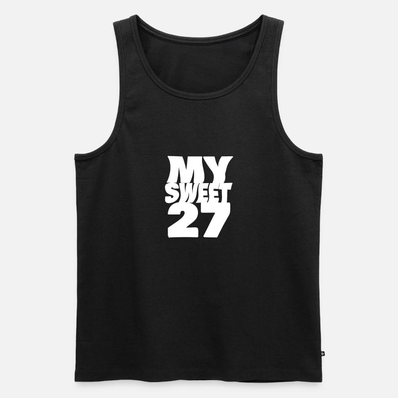 27 - Männer Premium Bio Tank Top - Schwarz