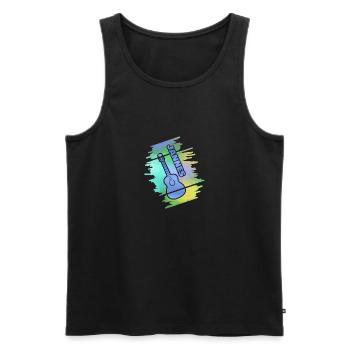 Gitarrenspielen Jannes - Männer Premium Bio Tank Top - Schwarz - Vorne - Michal (187cm)