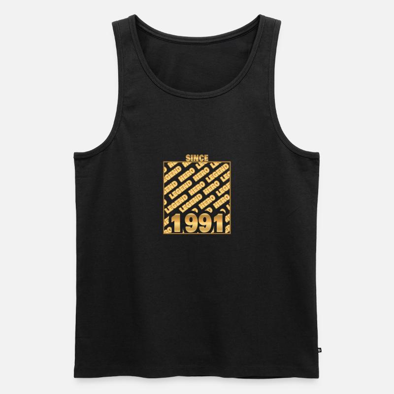 1991 - Männer Premium Bio Tank Top - Schwarz