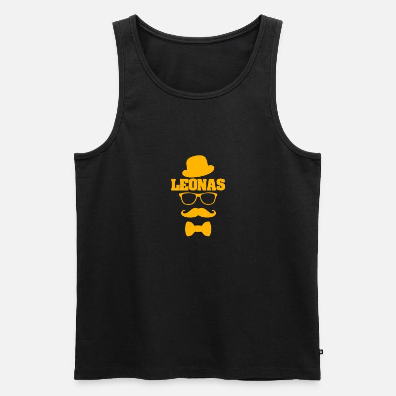 Leonas - Männer Premium Bio Tank Top - Schwarz