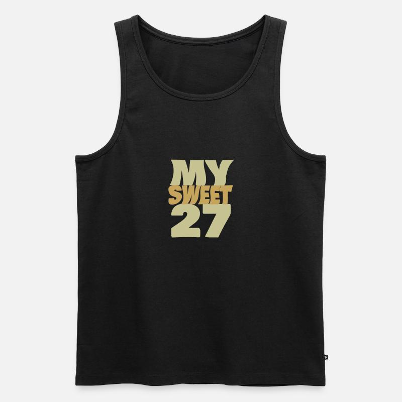 27 - Männer Premium Bio Tank Top - Schwarz