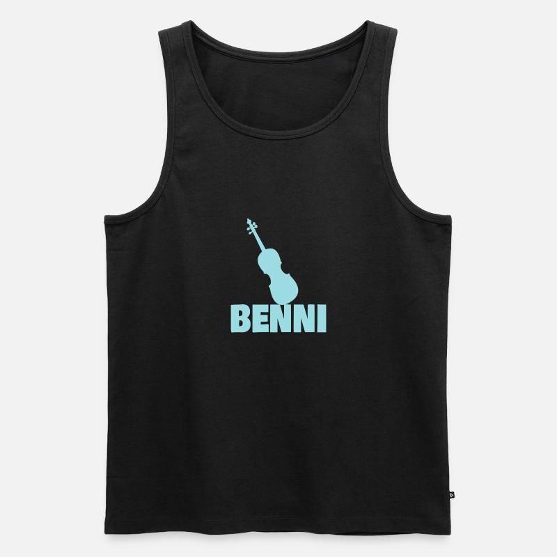Benni als Bratsche - Männer Premium Bio Tank Top - Schwarz