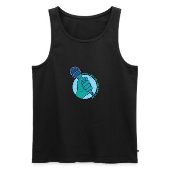 Singing music microphone - Men's Premium Organic Tank Top - black - Front - AI Model Male 178 light (178cm)