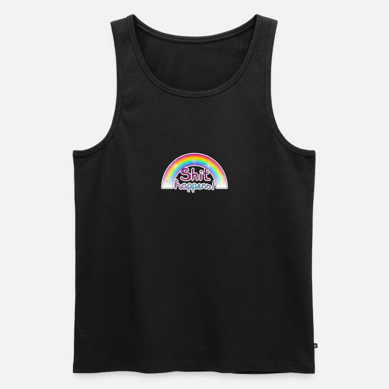 Shit happens! - Männer Premium Bio Tank Top - Schwarz