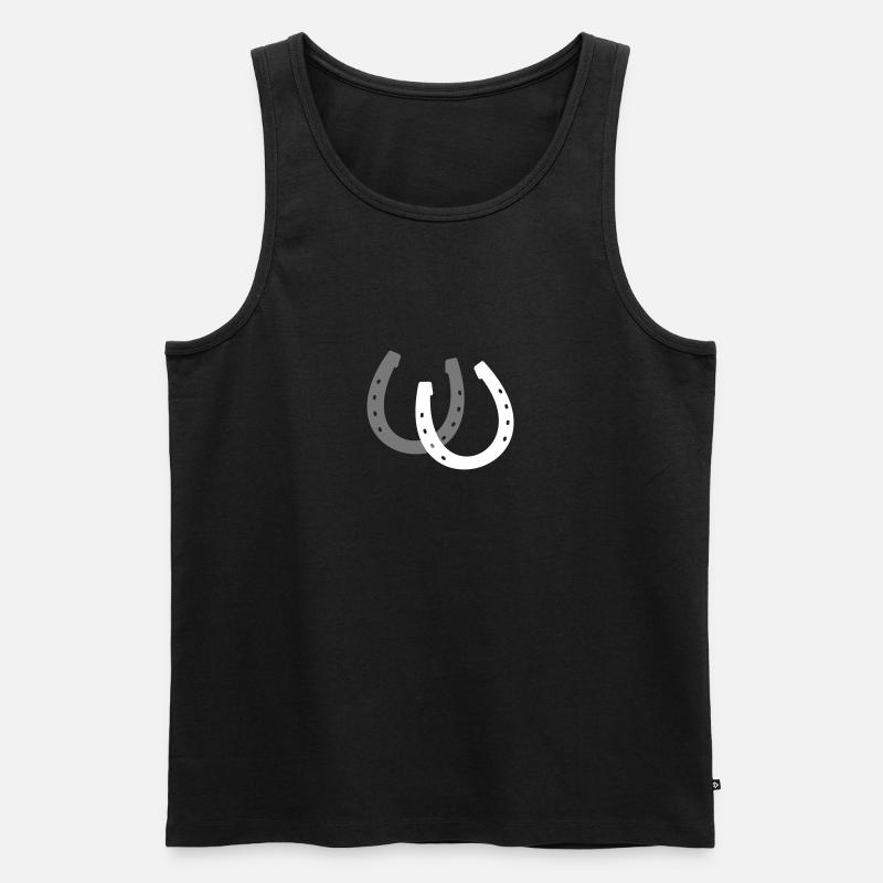 Hufeisen - Männer Premium Bio Tank Top - Schwarz