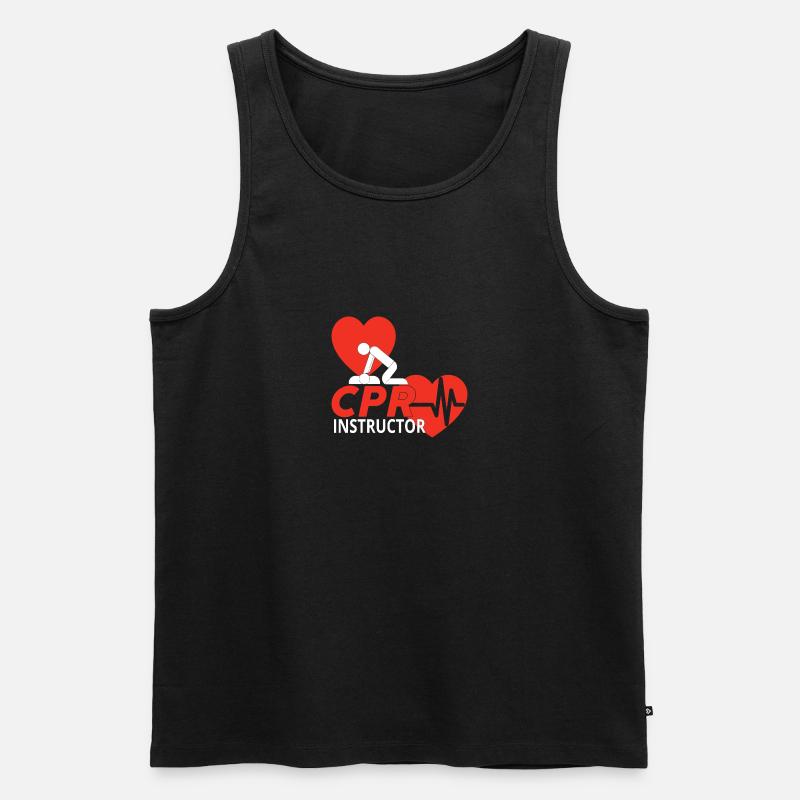 CPR INSTRUCTOR - Männer Premium Bio Tank Top - Schwarz