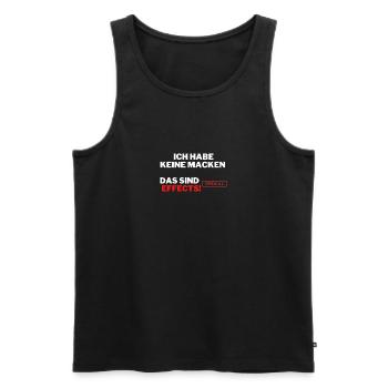 Ich habe keine Macken, das sind SPECIAL EFFECTS! - Männer Premium Bio Tank Top - Schwarz - Vorne - AI Model Male 178 light (178cm)