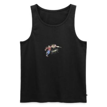 Powerdarter - Men's Premium Organic Tank Top - black - Front - AI Model Male 178 light (178cm)