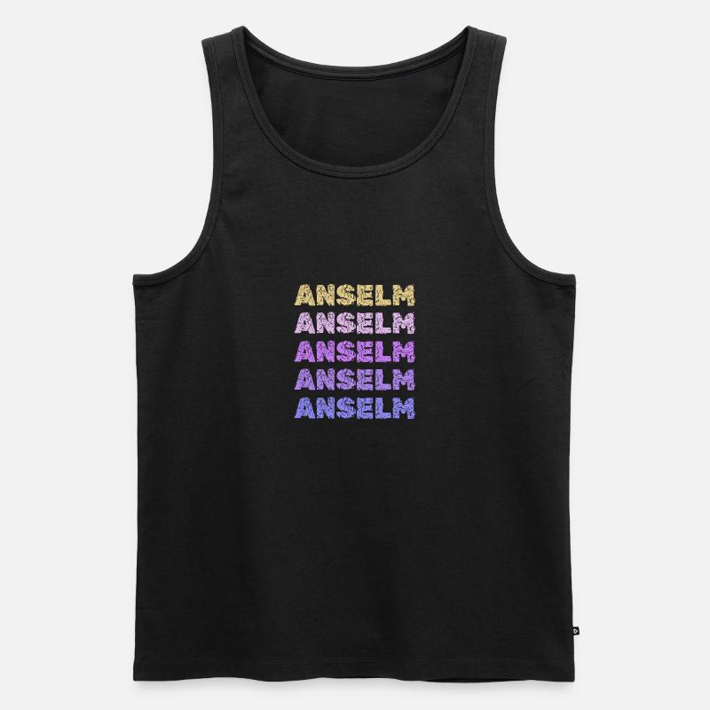 Vorname Anselm - Männer Premium Bio Tank Top - Schwarz