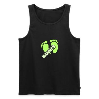 Hannes als Geburt - Männer Premium Bio Tank Top - Schwarz - Vorne - AI Model Male 178 light (178cm)