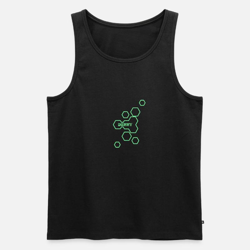 Name Denny - Männer Premium Bio Tank Top - Schwarz