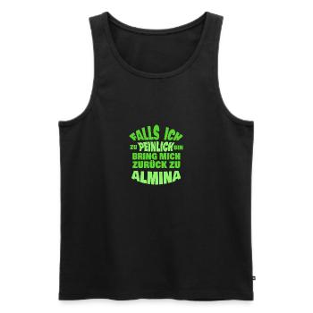 Bachelor Party Almina - Men's Premium Organic Tank Top - black - Front - Michal (187cm)