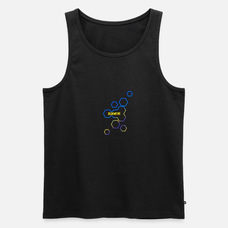 Edwin - Männer Premium Bio Tank Top - Schwarz