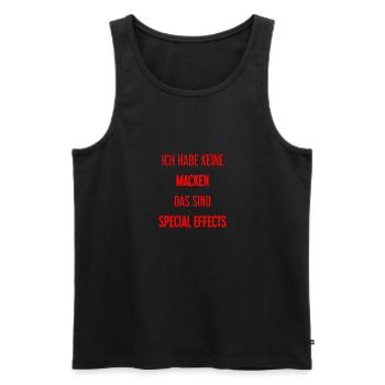 Keine Macken, nur Special Effects! - Männer Premium Bio Tank Top - Schwarz - Vorne - Michal (187cm)