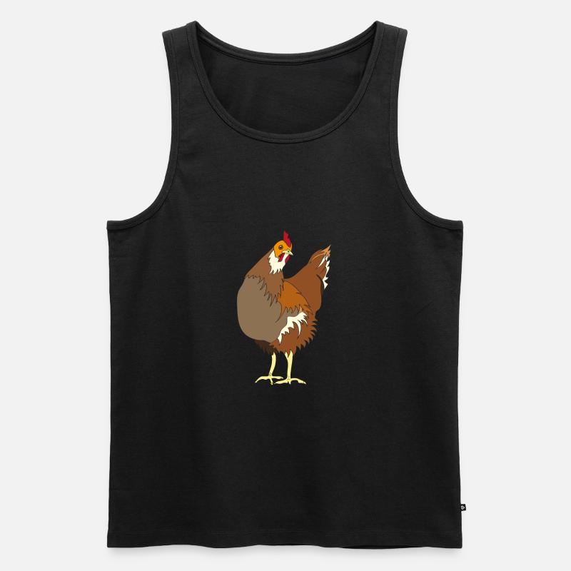 Huhn - Männer Premium Bio Tank Top - Schwarz