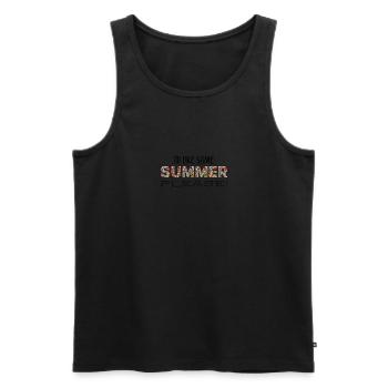 summer please sw - Men's Premium Organic Tank Top - black - Front - AI Model Male 178 light (178cm)