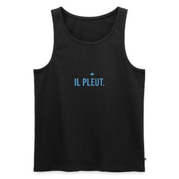 Il pleut bleu - Débardeur bio Premium Homme - noir - Devant - Michal (187cm)