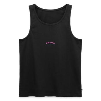 cooler spruch - Männer Premium Bio Tank Top - Schwarz - Vorne - Michal (187cm)