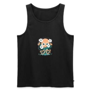 Liebevolle Tentakel 3 - Männer Premium Bio Tank Top - Schwarz - Vorne - AI Model Male 178 light (178cm)