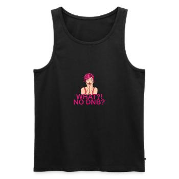 Retro Drum & Bass Music Liquid Jungle EDM - Männer Premium Bio Tank Top - Schwarz - Vorne - Michal (187cm)