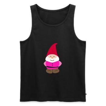 Pink dwarf - for all dwarf friends in pink. - Men's Premium Organic Tank Top - black - Front - AI Model Male 178 light (178cm)