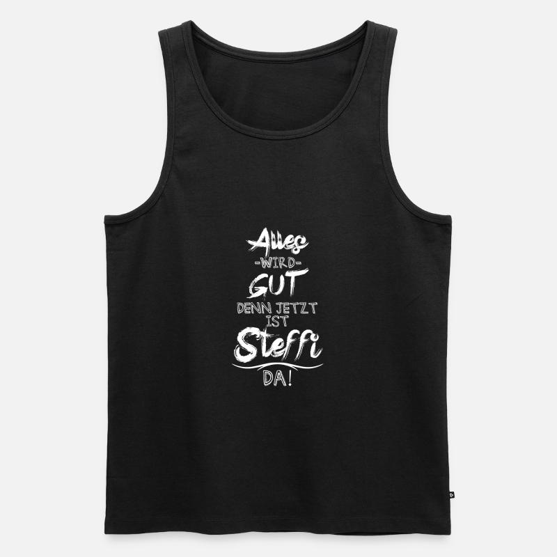 steffi - Männer Premium Bio Tank Top - Schwarz