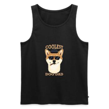 Chien le plus cool Papa I Shiba Inu Papa I Shiba Inu - Débardeur bio Premium Homme - noir - Devant - Michal (187cm)