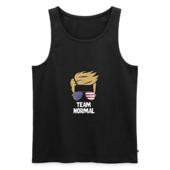 Team Normal - Men's Premium Organic Tank Top - black - Front - AI Model Male 178 light (178cm)