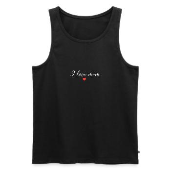 I love mom - Men's Premium Organic Tank Top - black - Front - AI Model Male 178 light (178cm)