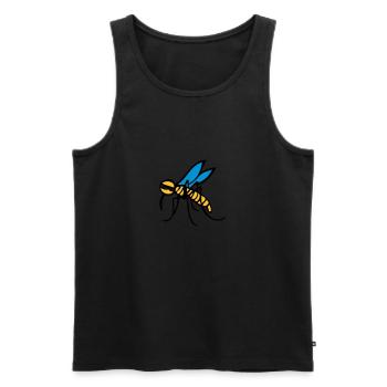 Mücke 2405 - Männer Premium Bio Tank Top - Schwarz - Vorne - Michal (187cm)