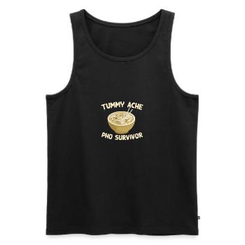 Tummy Ache Pho Survivor Funny Favorite Food Humor - Männer Premium Bio Tank Top - Schwarz - Vorne - Michal (187cm)