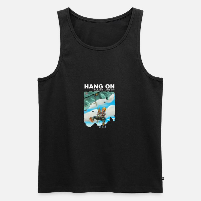 Hängen Sie ein bitte hängen - Männer Premium Bio Tank Top - Schwarz