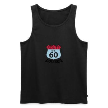 Birthday Birthday Route 60 - Men's Premium Organic Tank Top - black - Front - Michal (187cm)