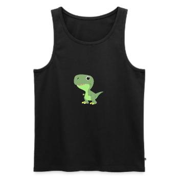 kleiner Dino Dinosaurier Baby Dinobaby Babydino - Männer Premium Bio Tank Top - Schwarz - Vorne - AI Model Male 178 light (178cm)