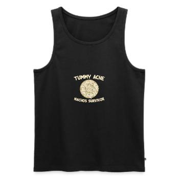 Maux de ventre Nachos Survivant Drôle de nourriture préférée - Débardeur bio Premium Homme - noir - Devant - Michal (187cm)