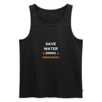 Wasser sparen Getränk Armagnac - Männer Premium Bio Tank Top - Schwarz - Vorne - AI Model Male 178 light (178cm)