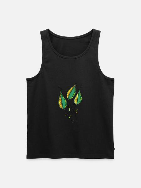 Decorative leaves - Men's Premium Organic Tank Top - black