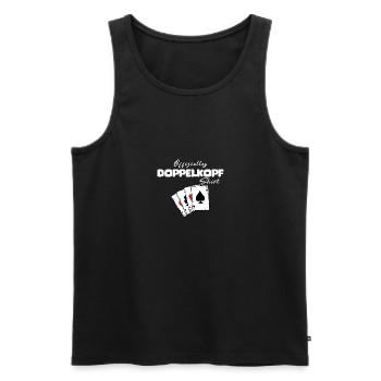 Doppelkopf Chemise Officielle - Débardeur bio Premium Homme - noir - Devant - AI Model Male 178 light (178cm)