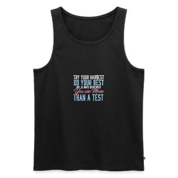 Test Day Try Your Hardest Do Your Best Teacher - Männer Premium Bio Tank Top - Schwarz - Vorne - AI Model Male 178 light (178cm)