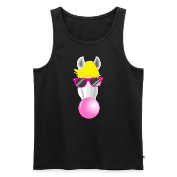 Cooles Pferd - Männer Premium Bio Tank Top - Schwarz - Vorne - AI Model Male 178 light (178cm)