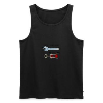 clef anglaise alsacienne humour drole alcool tire - Débardeur bio Premium Homme - noir - Devant - AI Model Male 178 light (178cm)