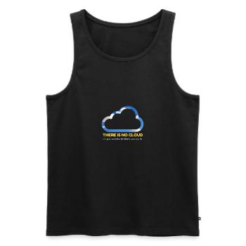Cloud Computing Gift for Software Developers - Men's Premium Organic Tank Top - black - Front - Michal (187cm)