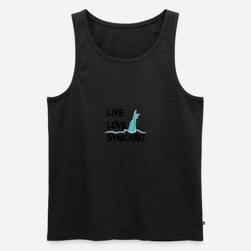 live love synchro - Männer Premium Bio Tank Top - undefined