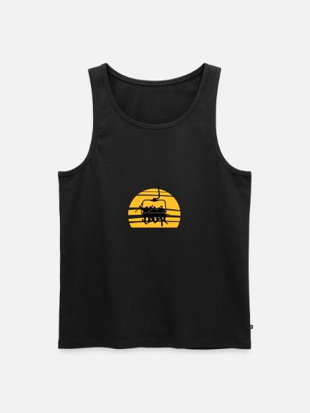 Winter - Skifahrer Sessellift - Männer Premium Bio Tank Top -